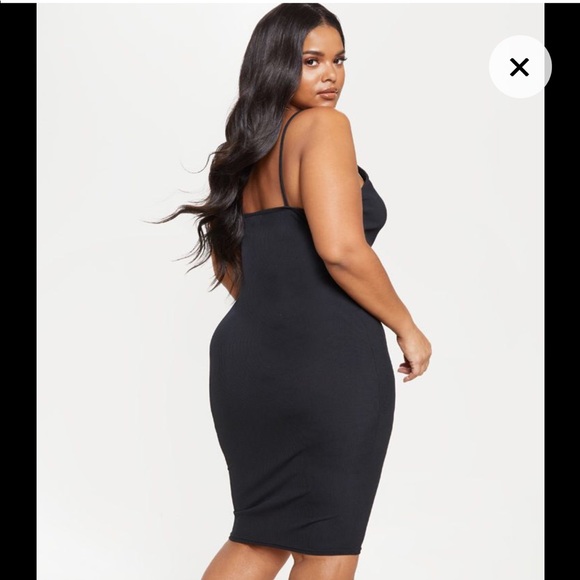 Black Ribbed Dress - Picture 2 of 4